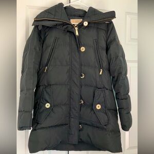 Michael Kors Women’s Black with Gold Buttons Puffer Jacket  Size: Medium